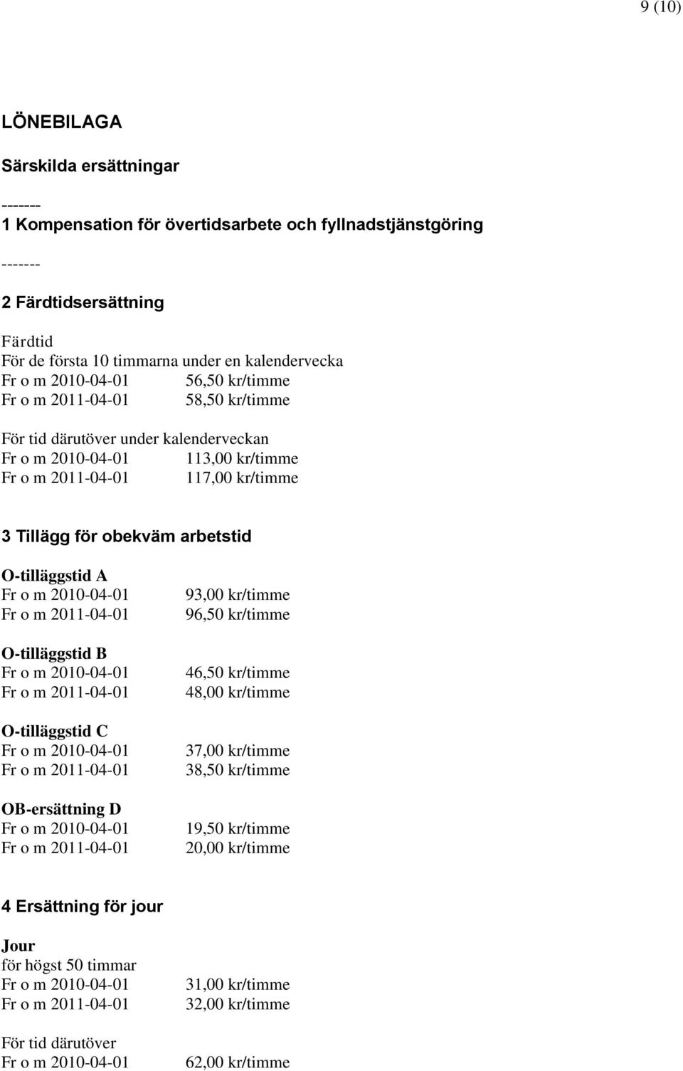 för obekväm arbetstid O-tilläggstid A O-tilläggstid B O-tilläggstid C OB-ersättning D 93,00 kr/timme 96,50 kr/timme 46,50 kr/timme 48,00 kr/timme 37,00