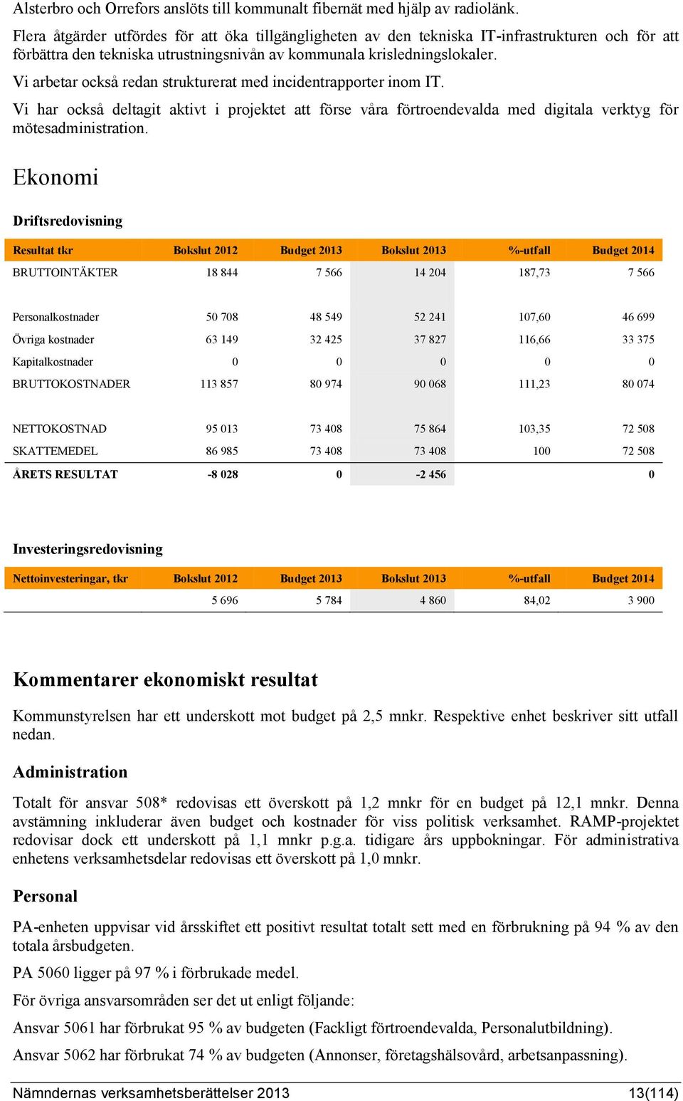 Vi arbetar också redan strukturerat med incidentrapporter inom IT. Vi har också deltagit aktivt i projektet att förse våra förtroendevalda med digitala verktyg för mötesadministration.