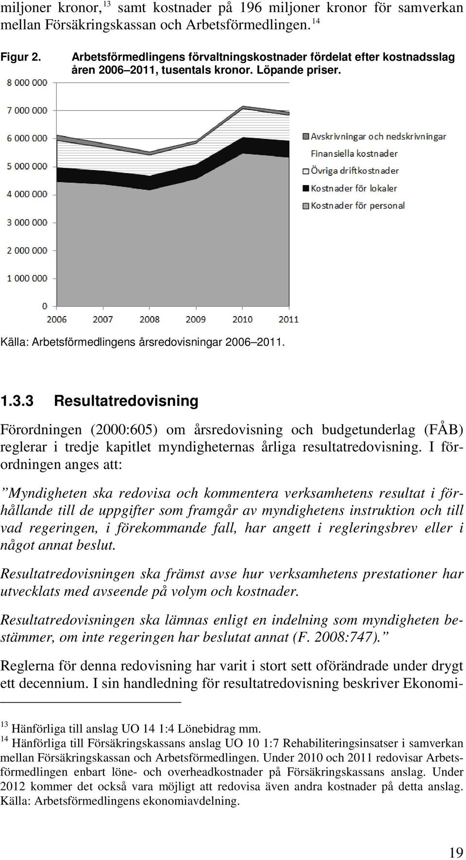 3 Resultatredovisning Förordningen (2000:605) om årsredovisning och budgetunderlag (FÅB) reglerar i tredje kapitlet myndigheternas årliga resultatredovisning.