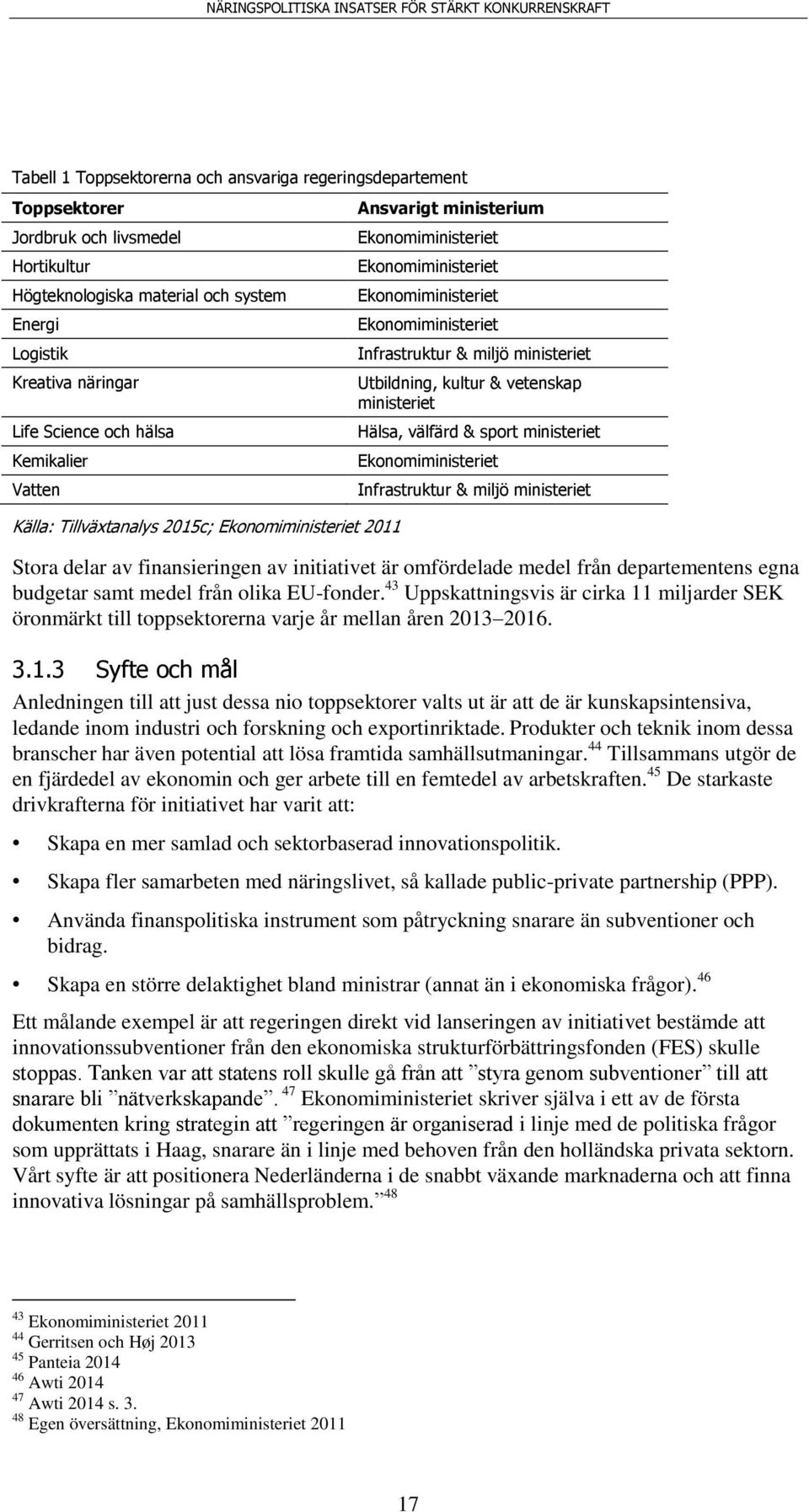 ministeriet Utbildning, kultur & vetenskap ministeriet Hälsa, välfärd & sport ministeriet Ekonomiministeriet Infrastruktur & miljö ministeriet Stora delar av finansieringen av initiativet är