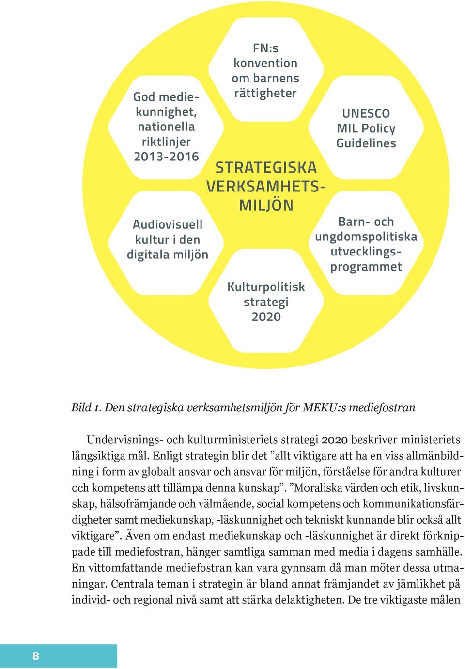 Den strategiska verksamhetsmiljön för MEKU:s mediefostran Undervisnings- och kulturministeriets strategi 2020 beskriver ministeriets långsiktiga mål.