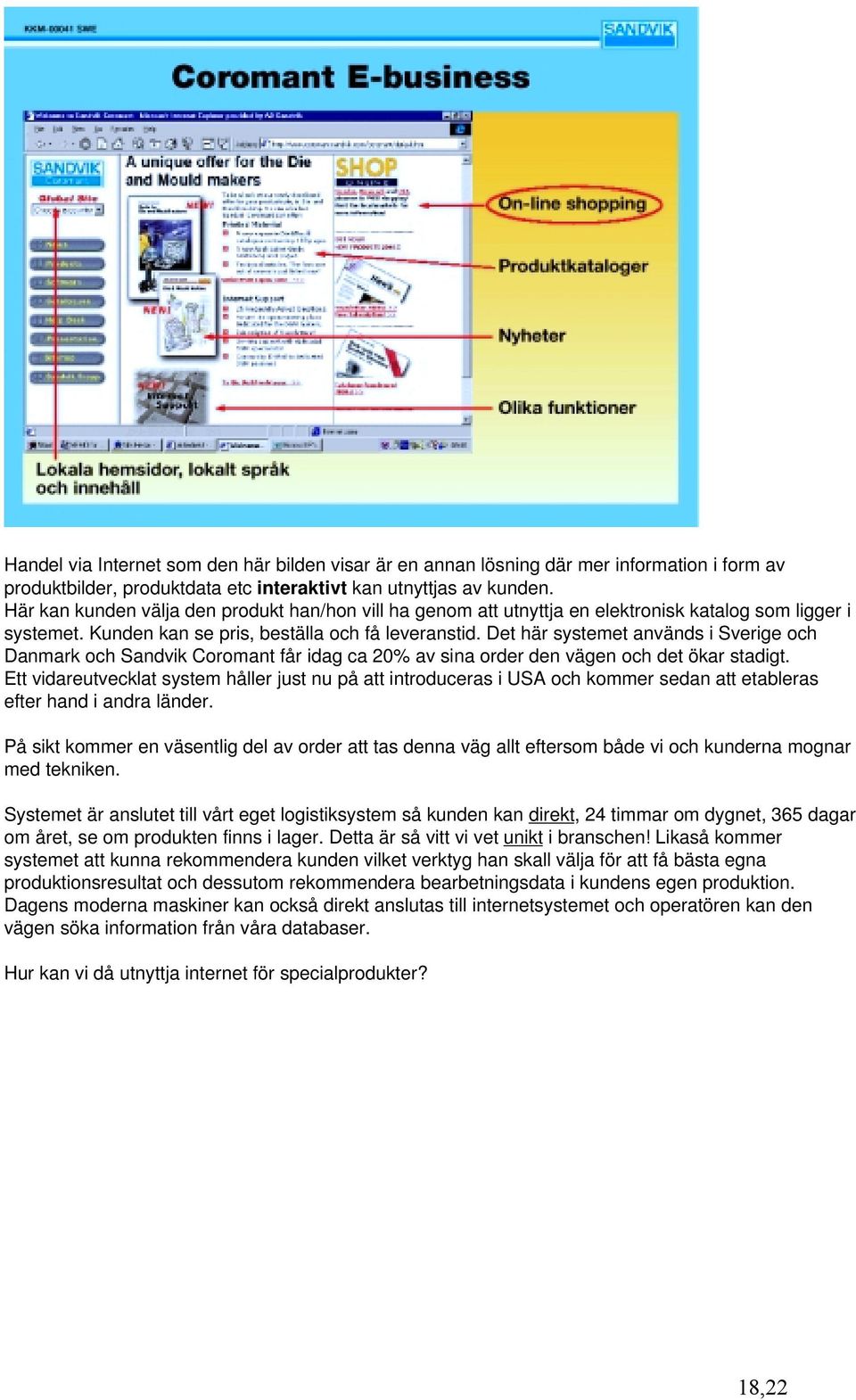 Det här systemet används i Sverige och Danmark och Sandvik Coromant får idag ca 20% av sina order den vägen och det ökar stadigt.