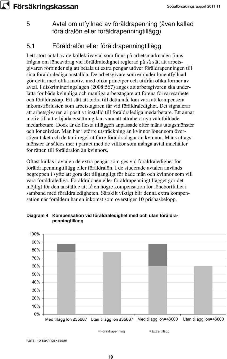 förbinder sig att betala ut extra pengar utöver föräldrapenningen till sina föräldralediga anställda.