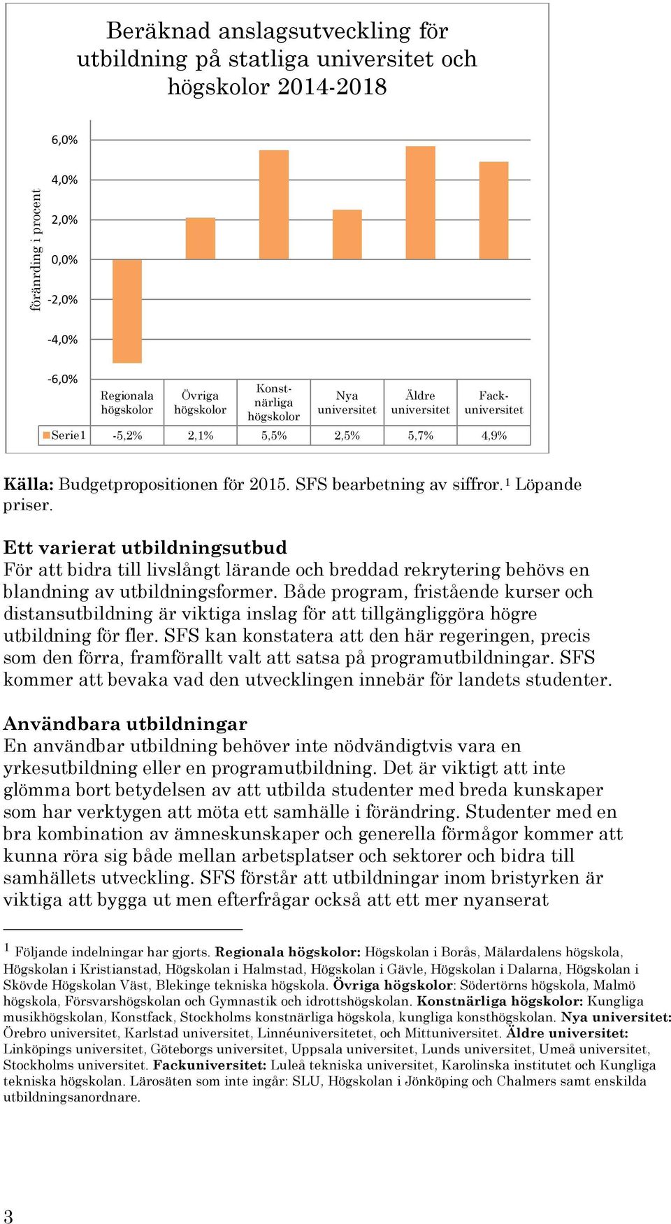 Ett varierat utbildningsutbud För att bidra till livslångt lärande och breddad rekrytering behövs en blandning av utbildningsformer.