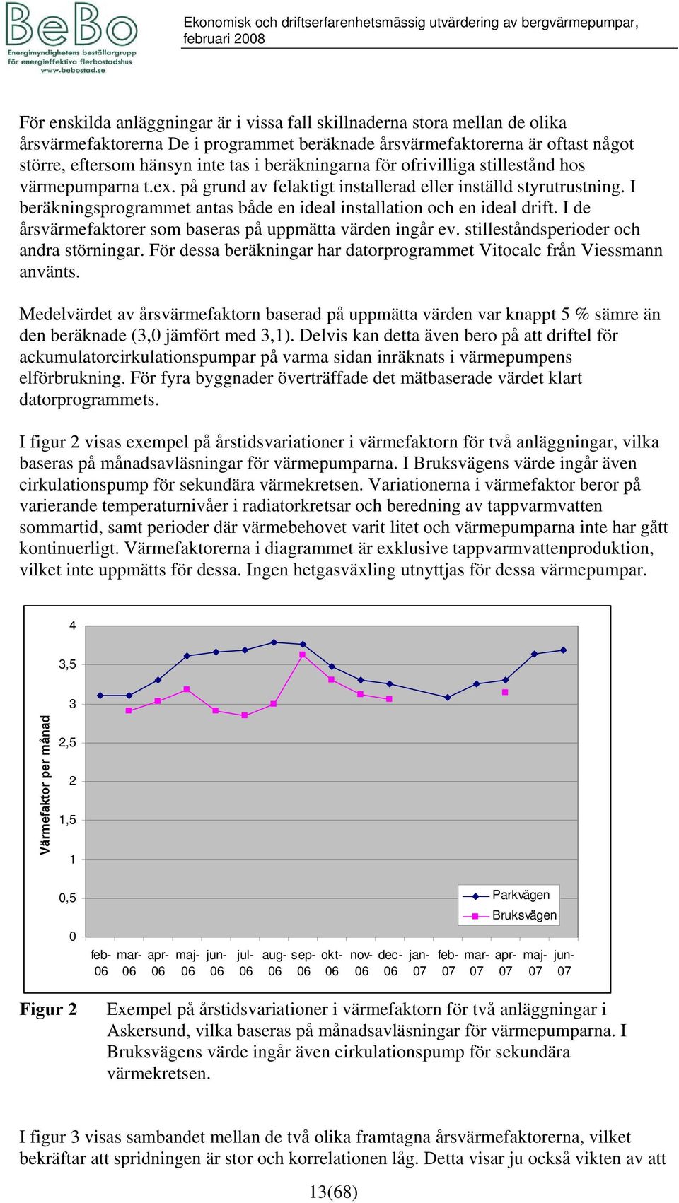 på grund av felaktigt installerad eller inställd styrutrustning. I beräkningsprogrammet antas både en ideal installation och en ideal drift.