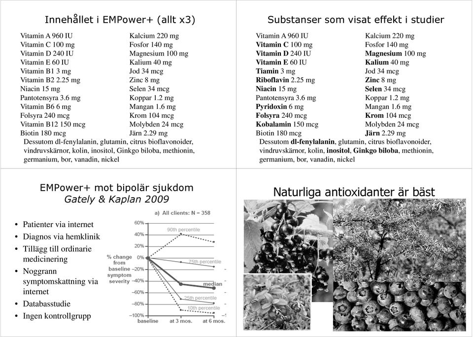 6 mg Folsyra 240 mcg Krom 104 mcg Vitamin B12 150 mcg Molybden 24 mcg Biotin 180 mcg Järn 2.