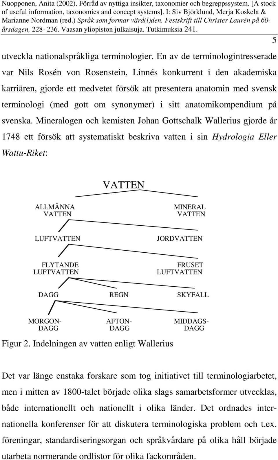 synonymer) i sitt anatomikompendium på svenska.