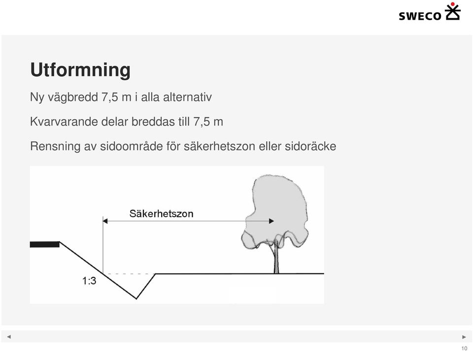 breddas till 7,5 m Rensning av