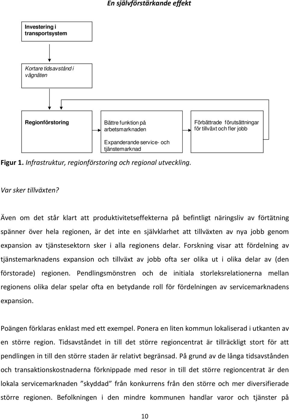 Även om det står klart att produktivitetseffekterna på befintligt näringsliv av förtätning spänner över hela regionen, är det inte en självklarhet att tillväxten av nya jobb genom expansion av