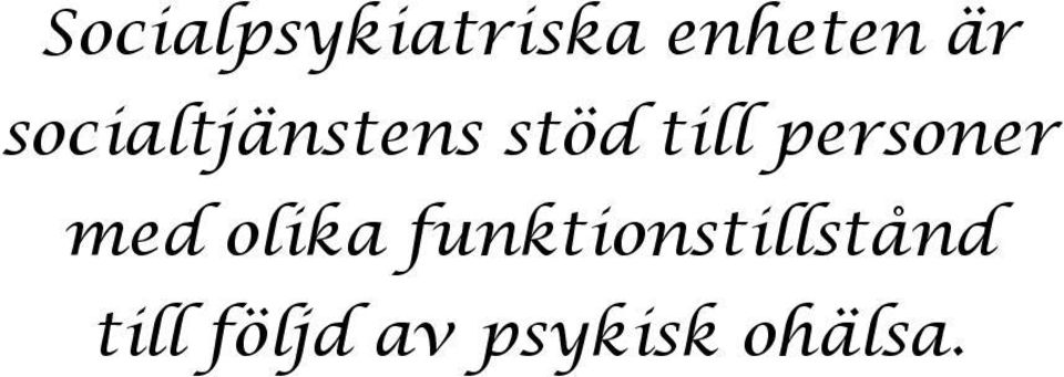 personer med olika