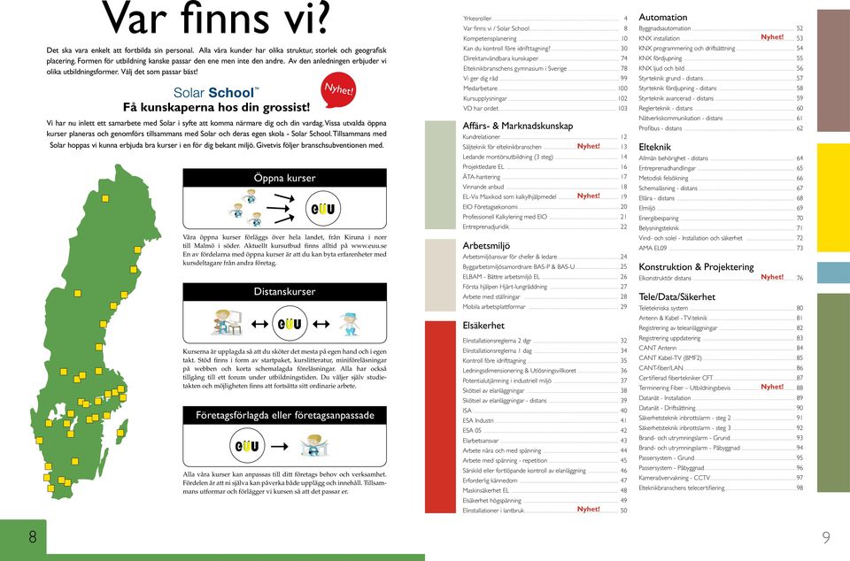 Vi har nu inlett ett samarbete med Solar i syfte att komma närmare dig och din vardag. Vissa utvalda öppna kurser planeras och genomförs tillsammans med Solar och deras egen skola - Solar School.