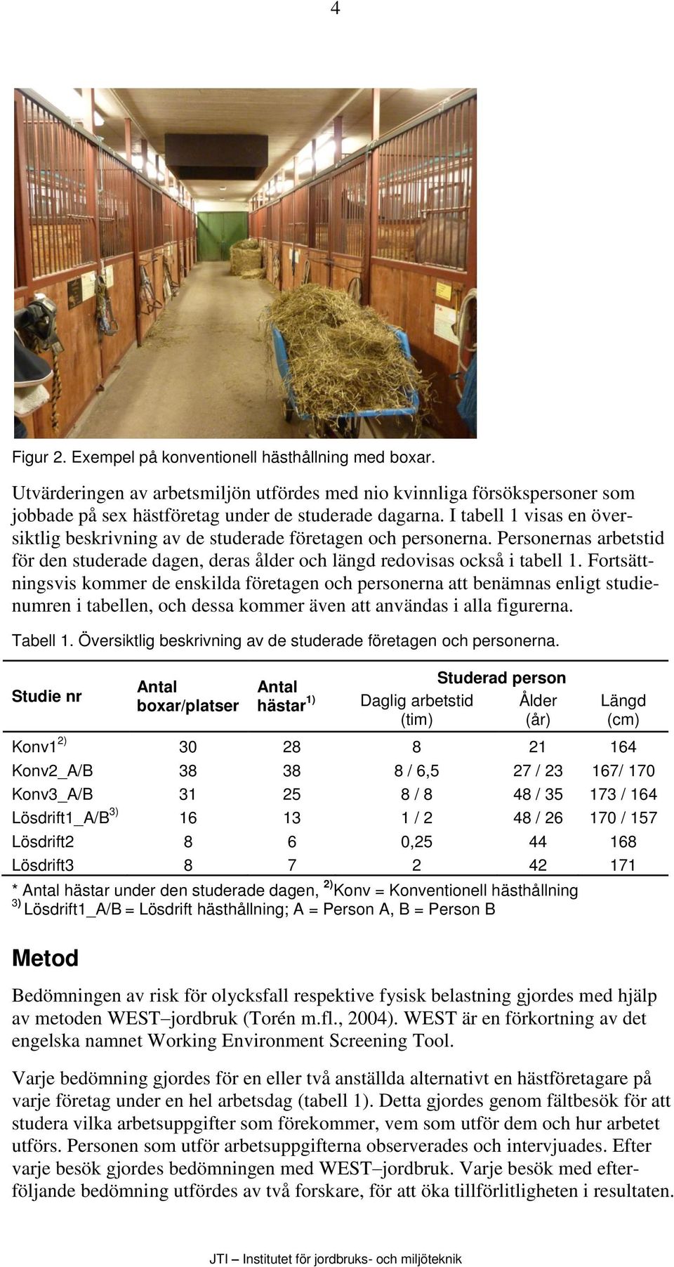 Fortsättningsvis kommer de enskilda företagen och personerna att benämnas enligt studienumren i tabellen, och dessa kommer även att användas i alla figurerna. Tabell 1.