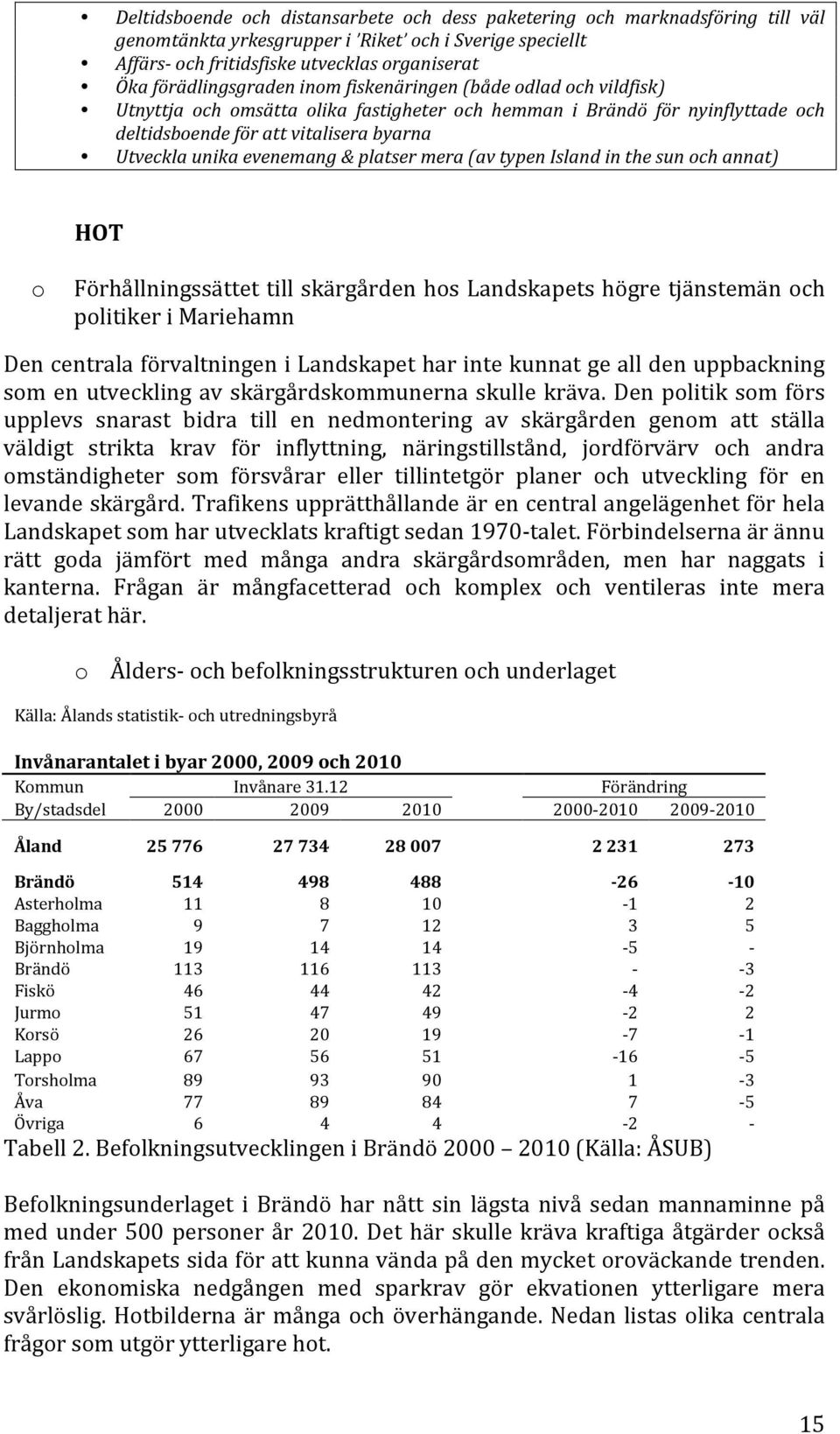 evenemang & platser mera (av typen Island in the sun och annat) HOT o Förhållningssättet till skärgården hos Landskapets högre tjänstemän och politiker i Mariehamn Den centrala förvaltningen i