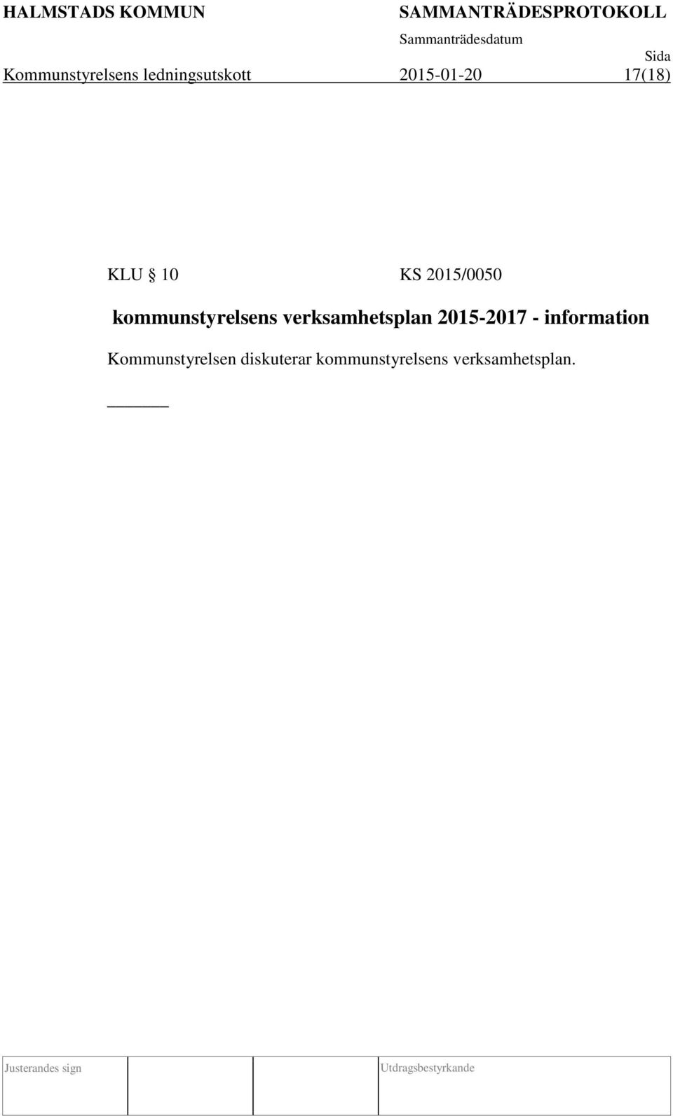 verksamhetsplan 2015-2017 - information