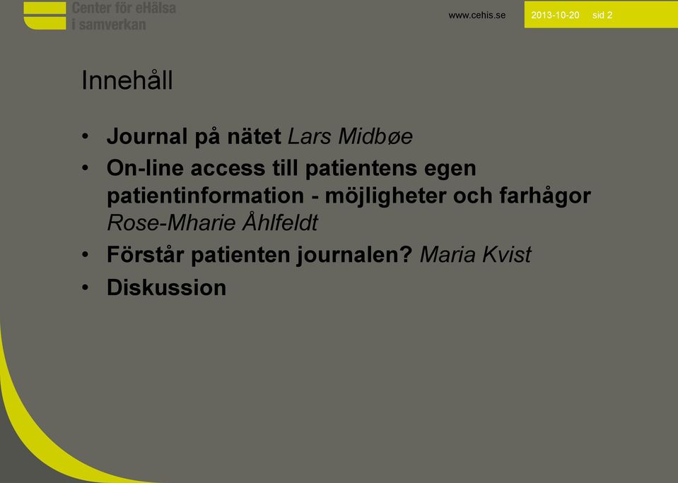 patientinformation - möjligheter och farhågor