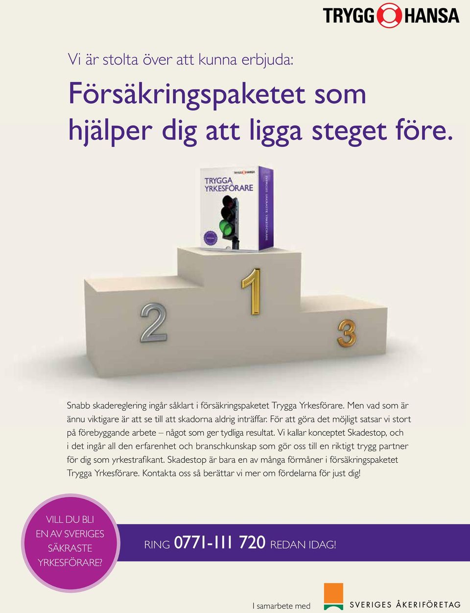 vi kallar konceptet skadestop, och i det ingår all den erfarenhet och branschkunskap som gör oss till en riktigt trygg partner för dig som yrkestrafikant.