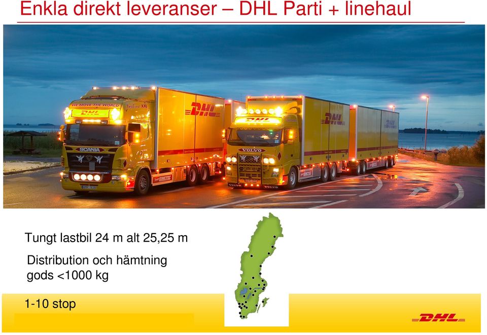 Distribution och hämtning gods <1000 kg 1-10