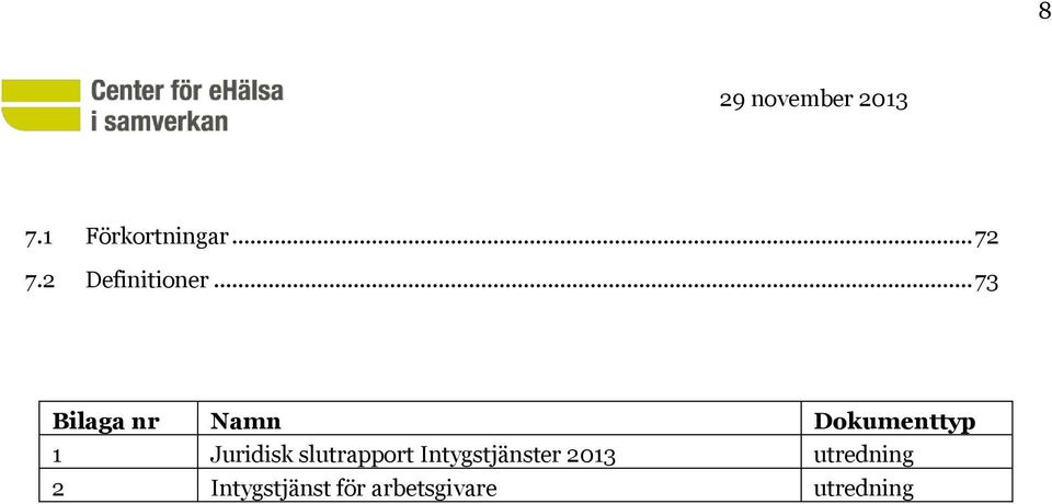 Juridisk slutrapport Intygstjänster 2013