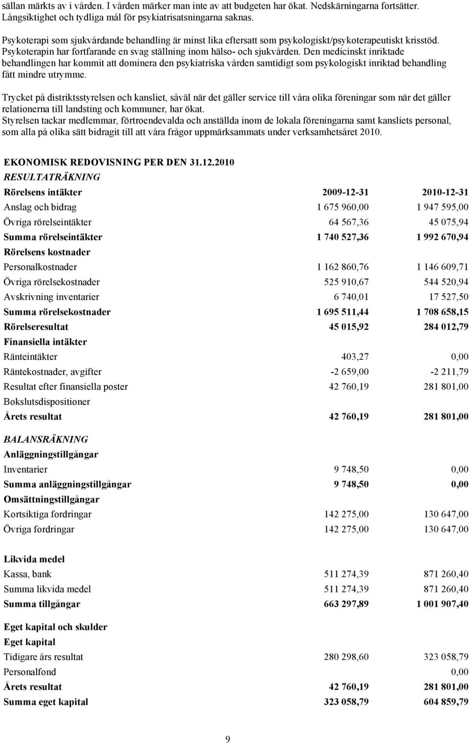 Den medicinskt inriktade behandlingen har kommit att dominera den psykiatriska vården samtidigt som psykologiskt inriktad behandling fått mindre utrymme.