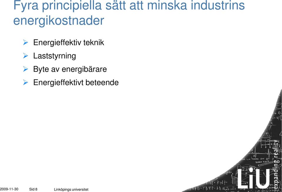 Laststyrning Byte av energibärare