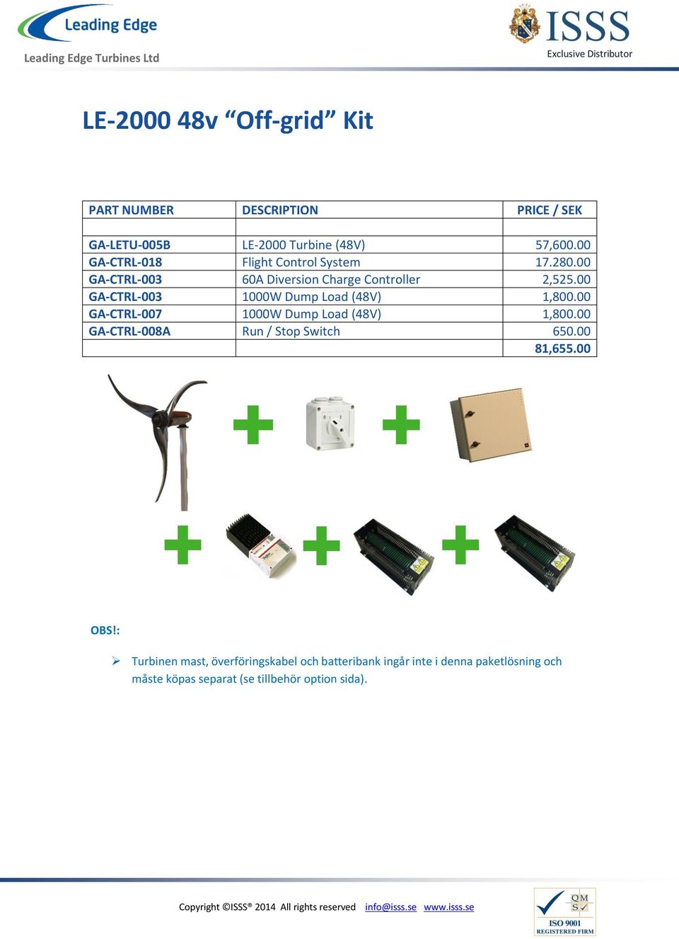 00 GA-CTRL-003 1000W Dump Load (48V) 1,800.00 GA-CTRL-007 1000W Dump Load (48V) 1,800.00 81,655.