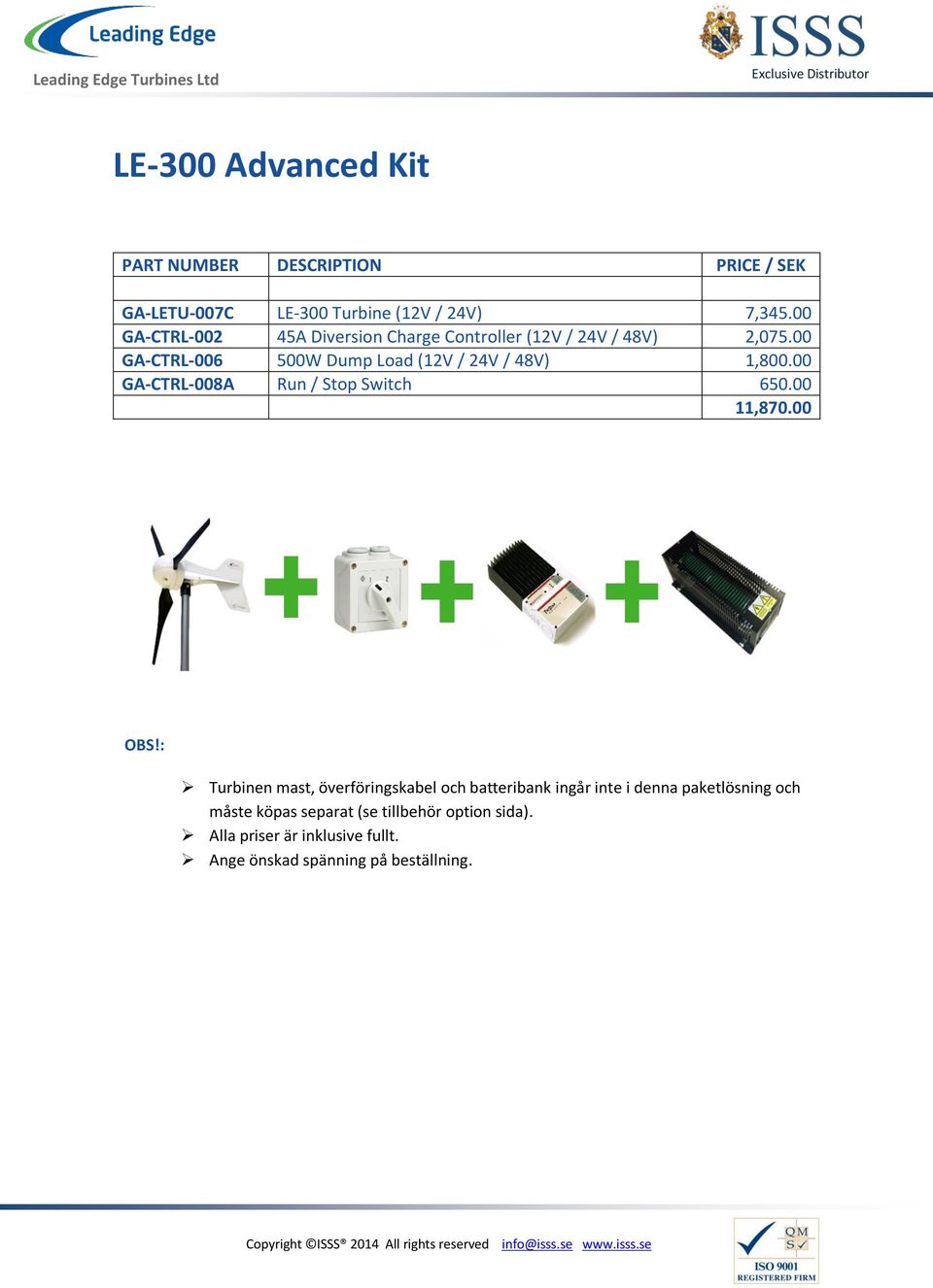 00 GA-CTRL-006 500W Dump Load (12V / 24V / 48V) 1,800.00 11,870.