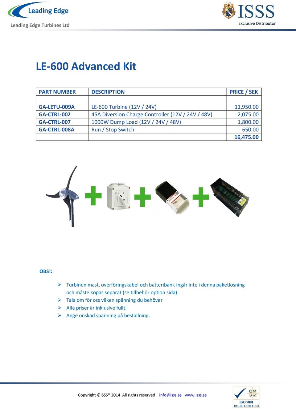 00 GA-CTRL-007 1000W Dump Load (12V / 24V / 48V) 1,800.00 16,475.