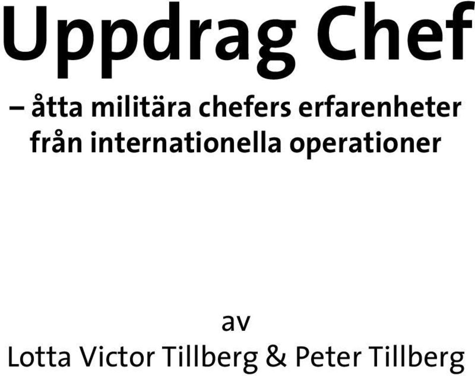 internationella operationer av