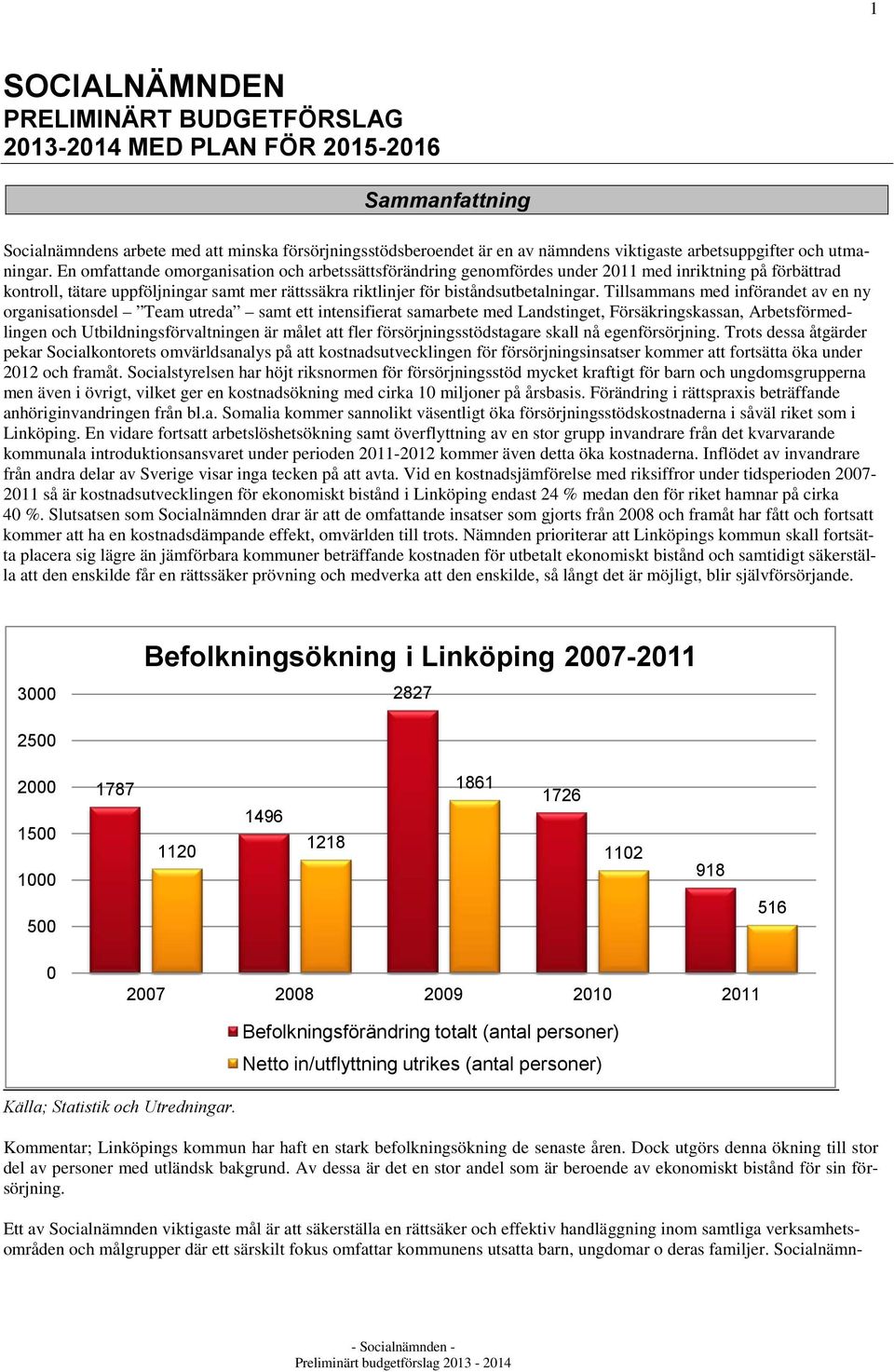 En omfattande omorganisation och arbetssättsförändring genomfördes under 2011 med inriktning på förbättrad kontroll, tätare uppföljningar samt mer rättssäkra riktlinjer för biståndsutbetalningar.