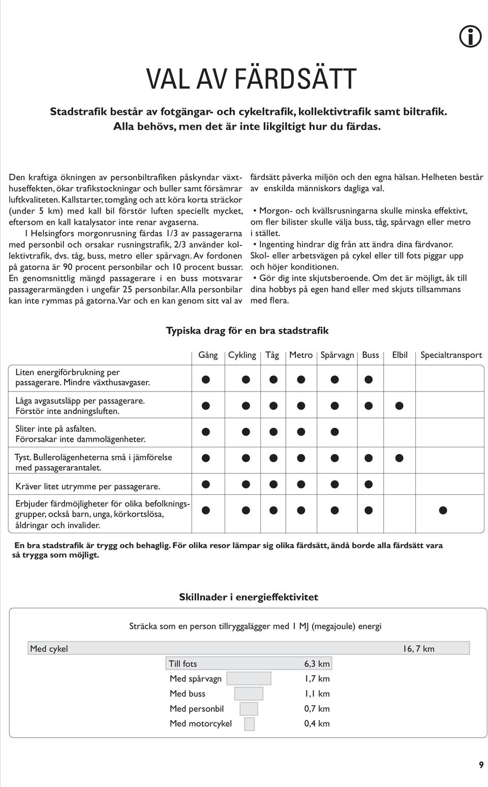 Kallstarter, tomgång och att köra korta sträckor (under 5 km) med kall bil förstör luften speciellt mycket, eftersom en kall katalysator inte renar avgaserna.