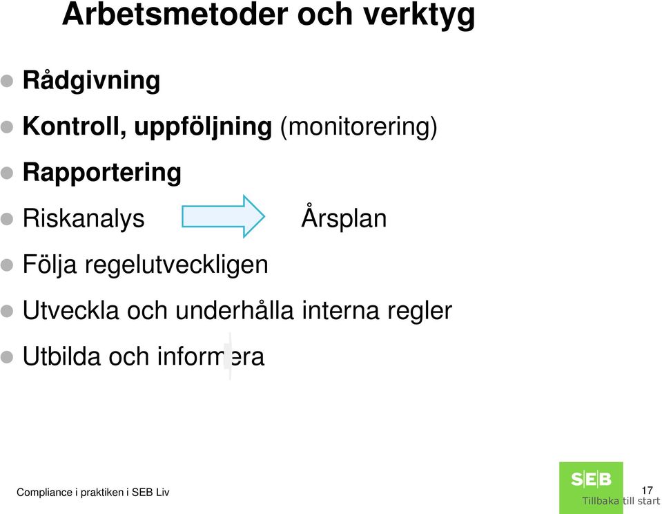 regelutveckligen Årsplan Utveckla och underhålla interna