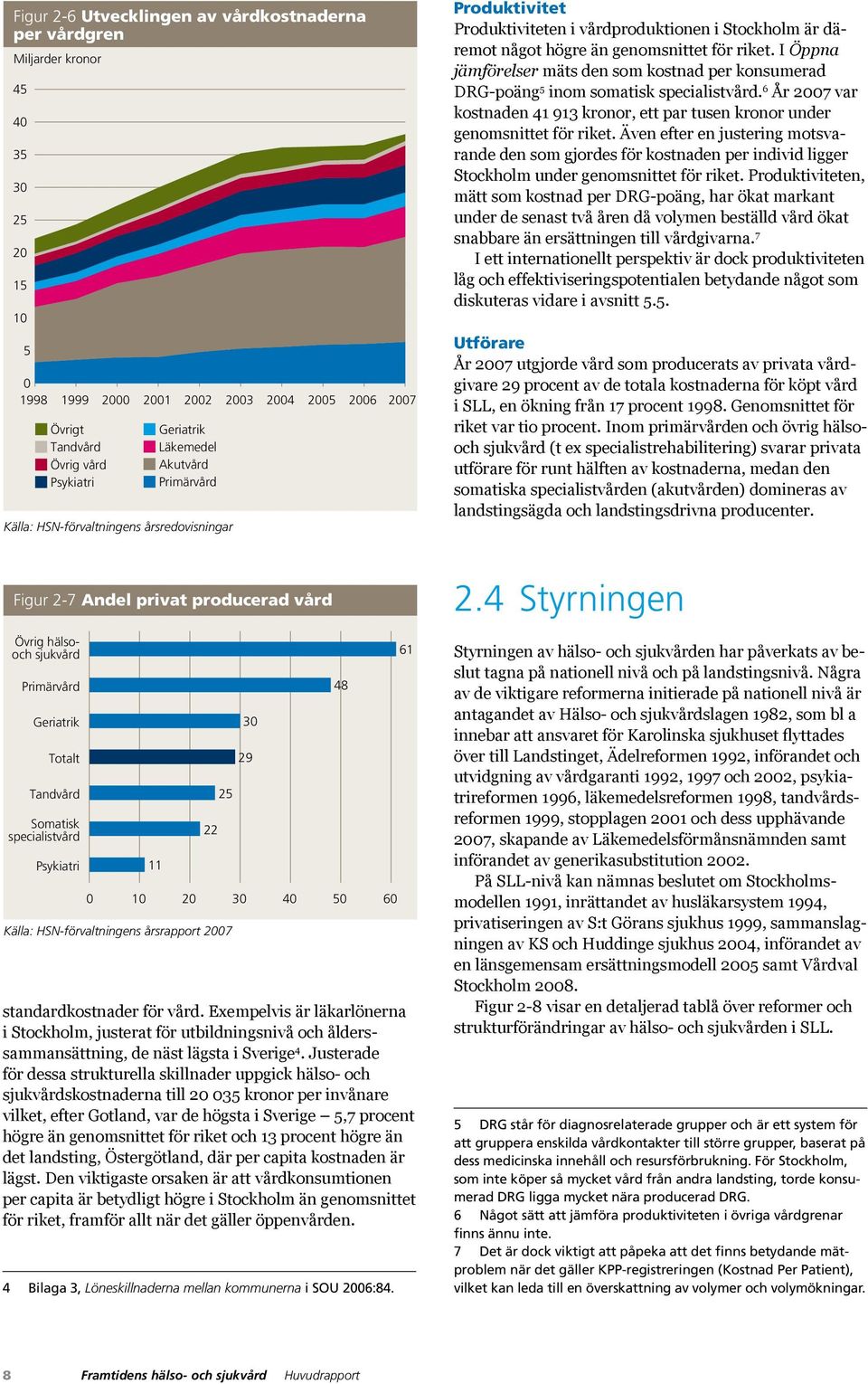 I Öppna jämförelser mäts den som kostnad per konsumerad DRG-poäng 5 inom somatisk specialistvård. 6 År 2007 var kostnaden 41 913 kronor, ett par tusen kronor under genomsnittet för riket.