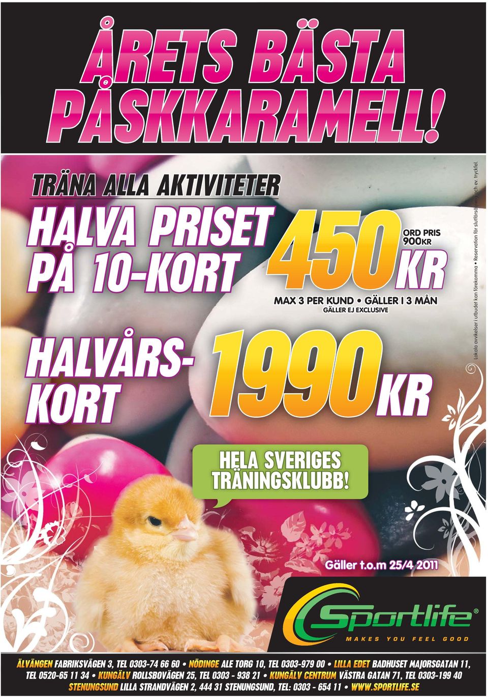 m 25/4 2011 ÄLVÄNGEN NÖDINGE LILLA EDET BADHUSET MAJORSGATAN 11, TEL 0520-65 11