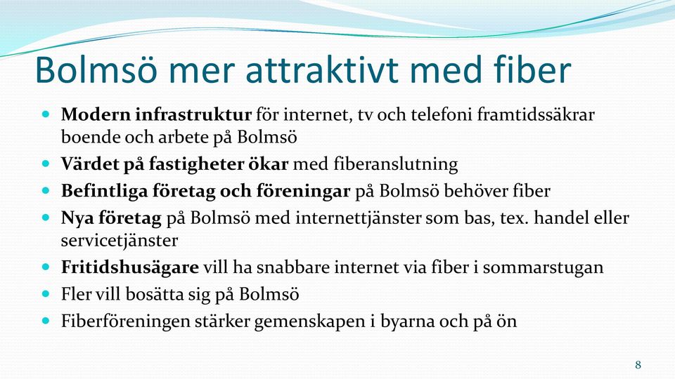 Nya företag på Bolmsö med internettjänster som bas, tex.