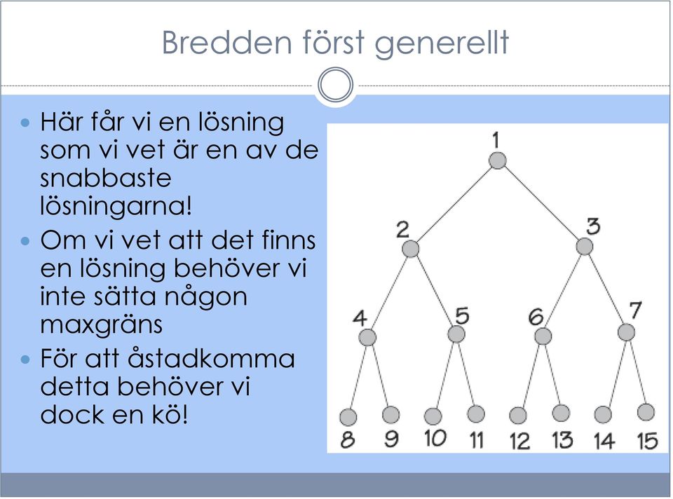 Om vi vet att det finns en lösning behöver vi inte