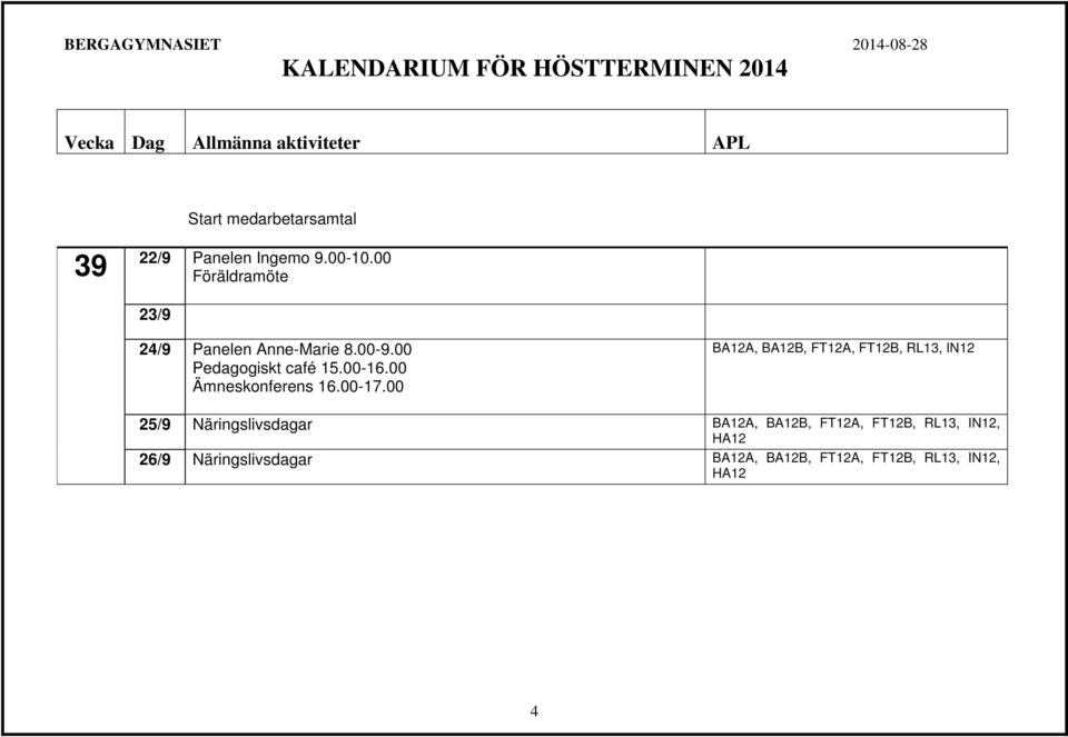 00 Ämneskonferens 16.00-17.