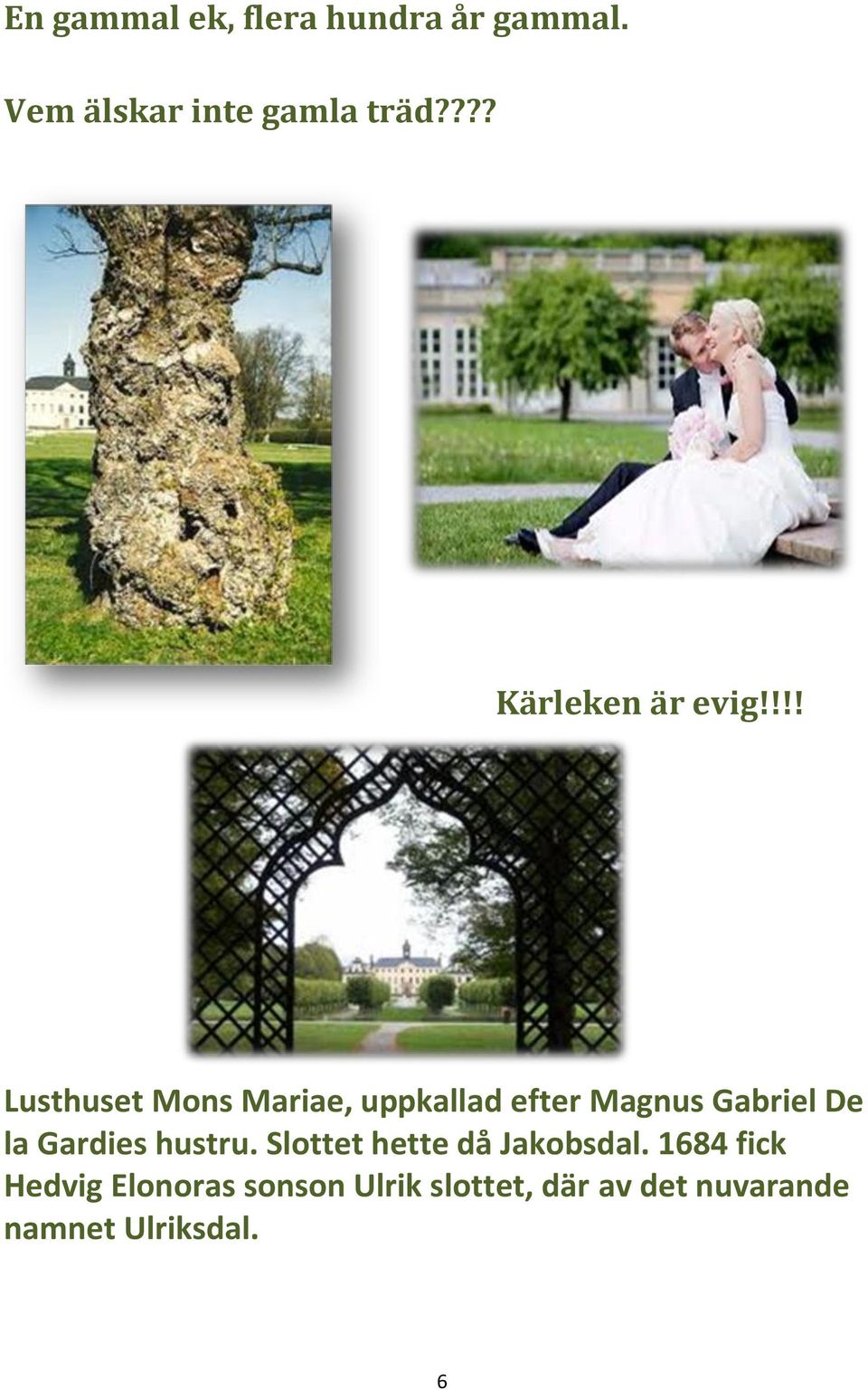 !!! Lusthuset Mons Mariae, uppkallad efter Magnus Gabriel De la