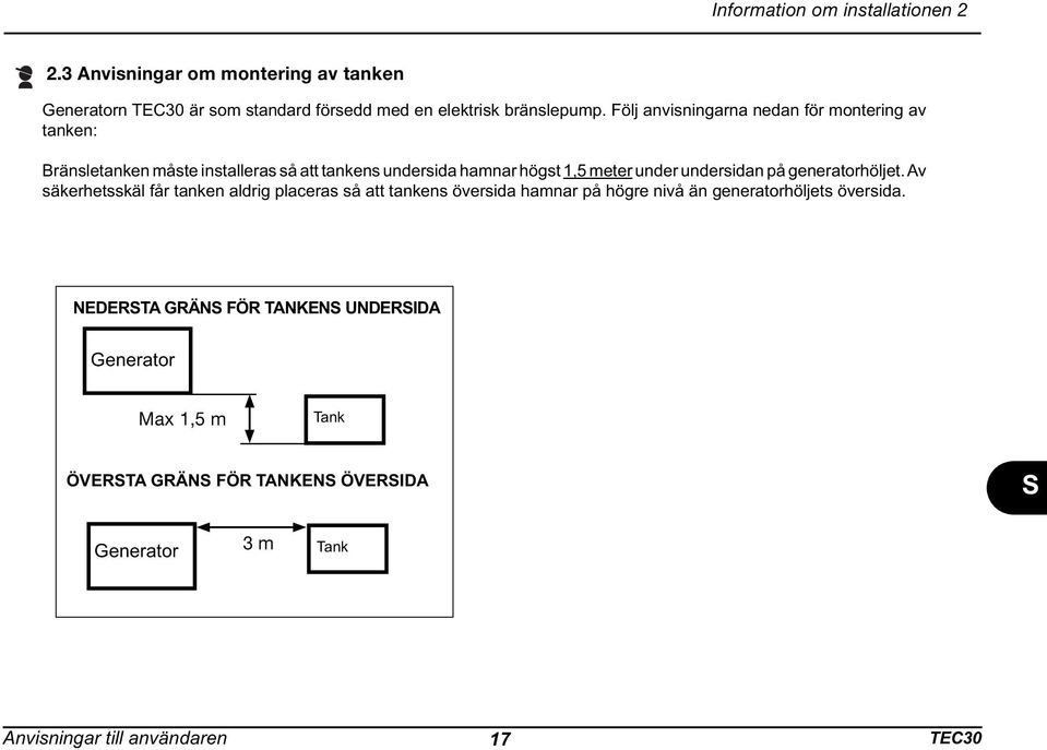 undersidan på generatorhöljet.