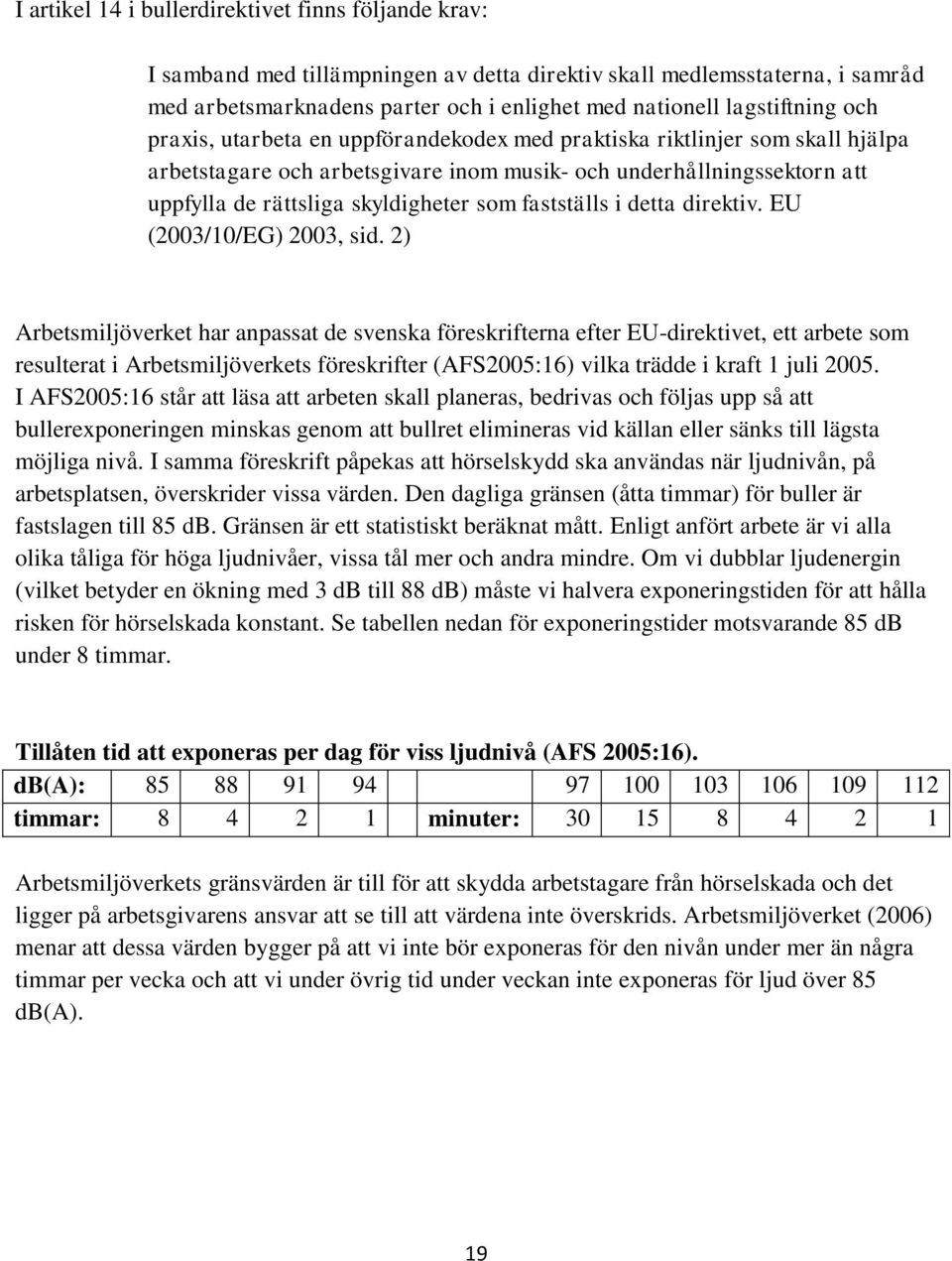 skyldigheter som fastställs i detta direktiv. EU (2003/10/EG) 2003, sid.