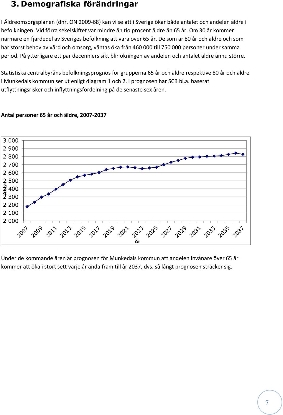 De som är 80 år och äldre och som har störst behov av vård och omsorg, väntas öka från 460 000 till 750 000 personer under samma period.