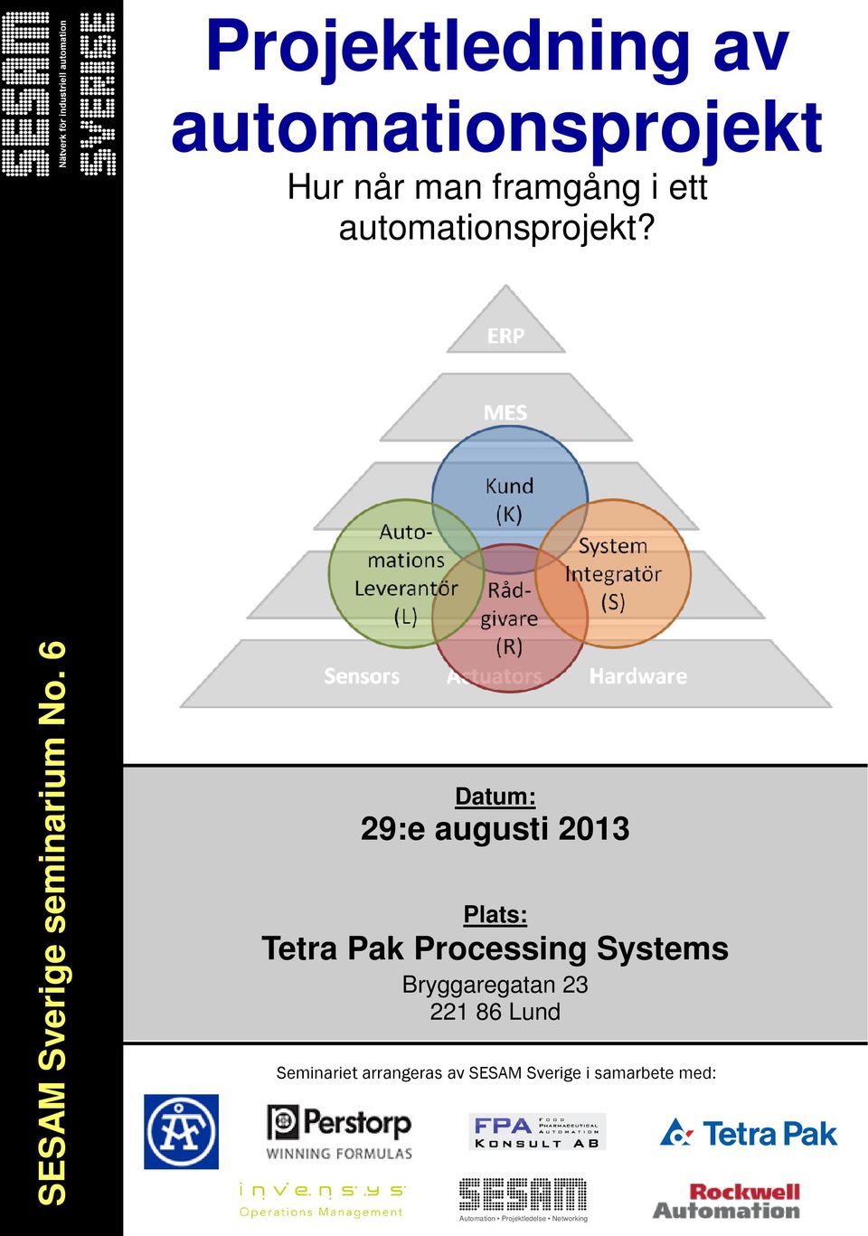 6 Datum: 29:e augusti 2013 Plats: Tetra Pak Processing Systems