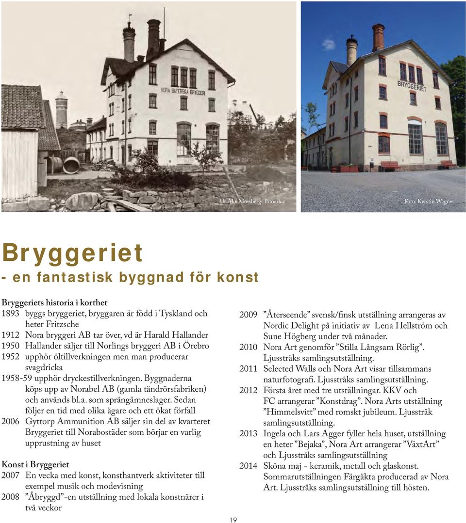 dryckestillverkningen. Byggnaderna köps upp av Norabel AB (gamla tändrörsfabriken) och används bl.a. som sprängämneslager.