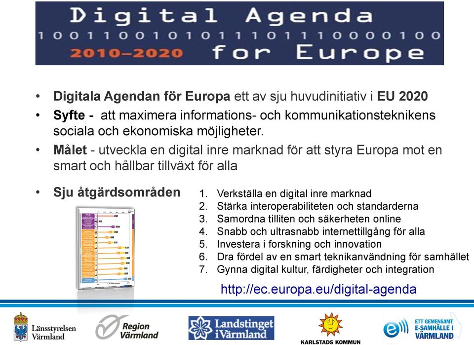 Verkställa en digital inre marknad 2. Stärka interoperabiliteten och standarderna 3. Samordna tilliten och säkerheten online 4.