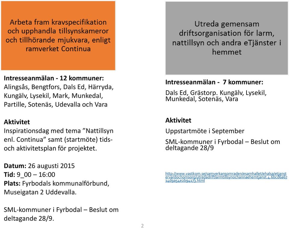 Intresseanmälan - 7 kommuner: Dals Ed, Grästorp.