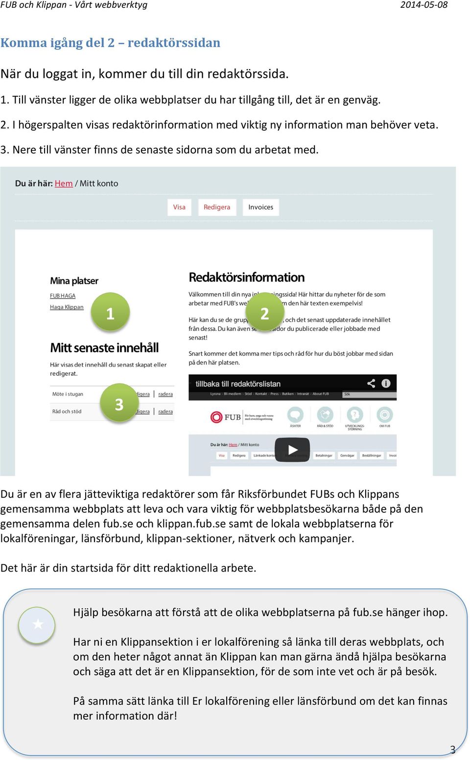 1 2 3 Du är en av flera jätteviktiga redaktörer som får Riksförbundet FUBs och Klippans gemensamma webbplats att leva och vara viktig för webbplatsbesökarna både på den gemensamma delen fub.