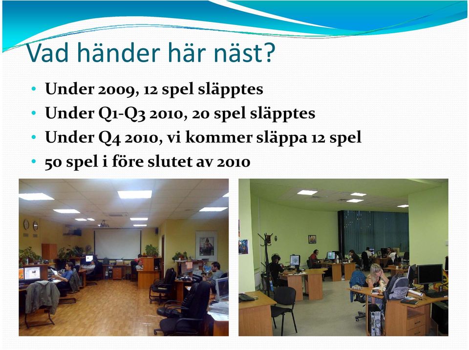 Q3 2010, 20 spel släpptes Under Q4