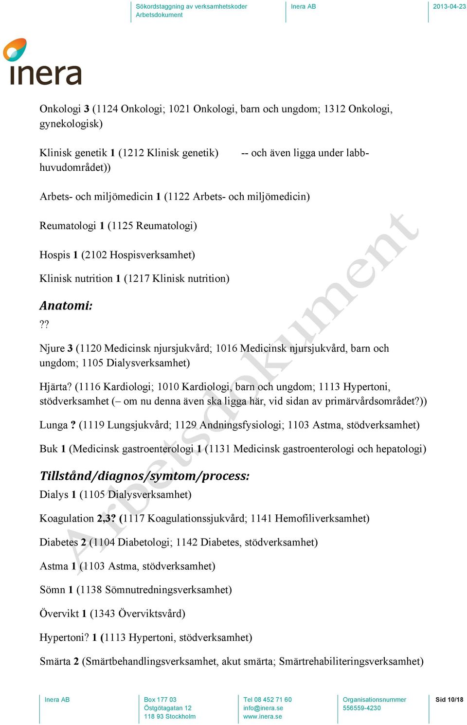 ? Njure 3 (1120 Medicinsk njursjukvård; 1016 Medicinsk njursjukvård, barn och ungdom; 1105 Dialysverksamhet) Hjärta?