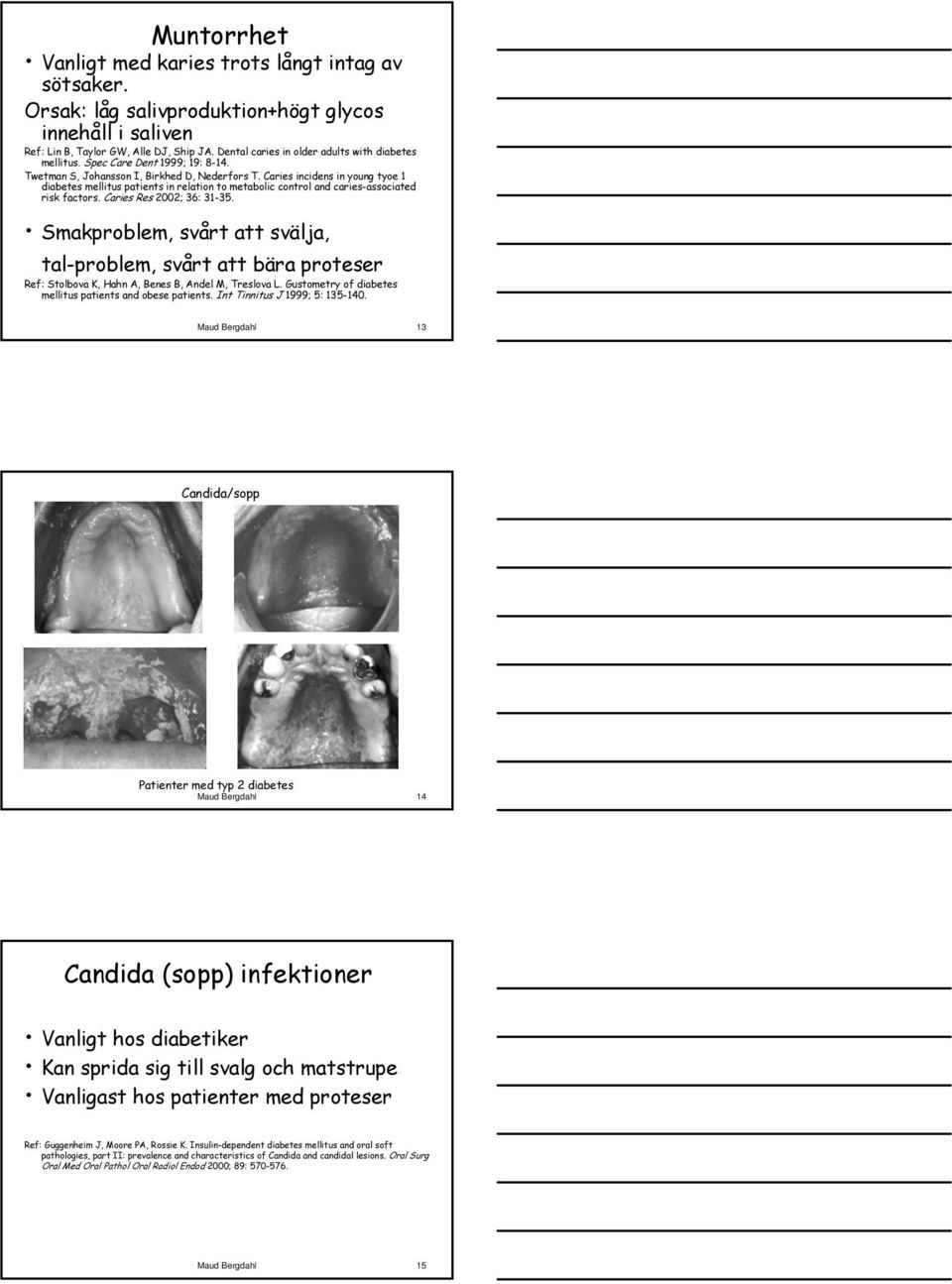 Caries incidens in young tyoe 1 diabetes mellitus patients in relation to metabolic control and caries-associated risk factors. Caries Res 2002; 36: 31-35.