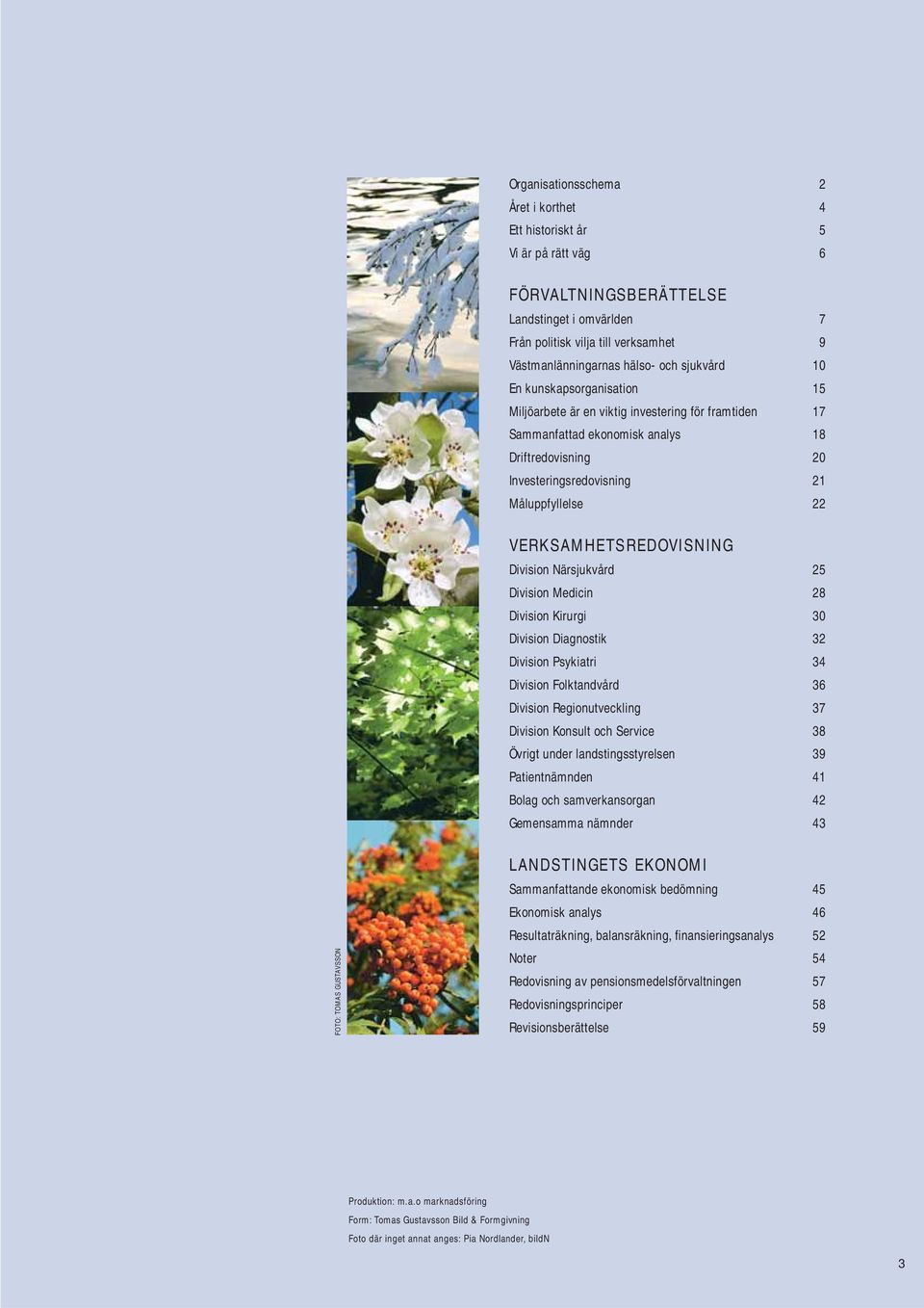 VERKSAMHETSREDOVISNING Division Närsjukvård 25 Division Medicin 28 Division Kirurgi 30 Division Diagnostik 32 Division Psykiatri 34 Division Folktandvård 36 Division Regionutveckling 37 Division