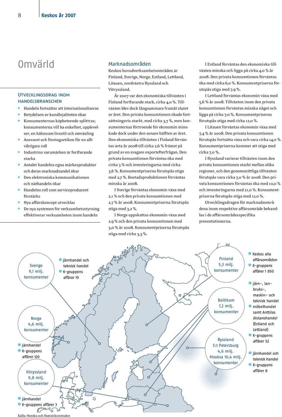 och deras marknadsandel ökar Den elektroniska kommunikationen och näthandeln ökar Handelns roll som serviceproducent förstärks Nya affärskoncept utvecklas De nya systemen för verksamhetsstyrning